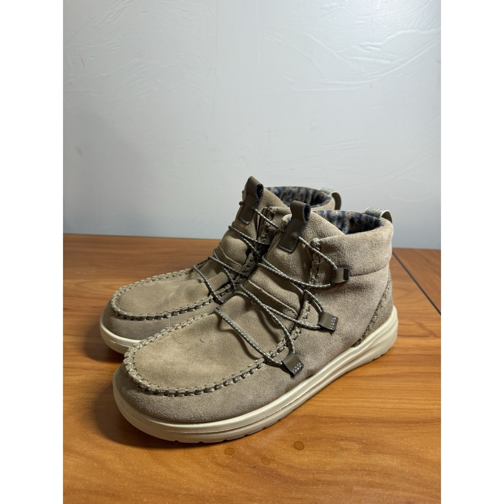 Hey Dude Women's Eloise Suede Chestnut Brown Moccasin Boots 11 US